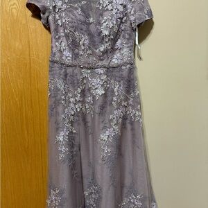 Elegant Floral women Dress in Lavender